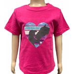 Hot Pink Twilight Kisses Toddler Girls AWW Graphic Shirt ON SALE