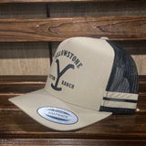 Yellowstone Dutton Ranch Khaki/Black Snapback Trucker Cap RESTOCKED