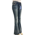 Chelsea Grace In LA Mid-Rise Flare Jeans