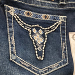 Charme Western Longhorn Mid-Rise Easyfit Bootcut Jeans AU16 & AU10 Left ON SALE