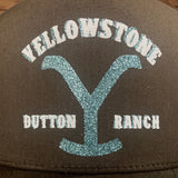 Limited Edition Yellowstone Dutton Ranch Blue Glitter Trucker Cap RESTOCK