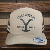 Yellowstone Dutton Ranch Khaki/Black Snapback Trucker Cap RESTOCKED