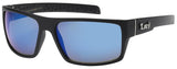 Unisex Matte Black Mirrored Lense LOCS Sunglasses