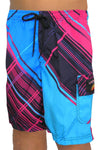 Boys Blue/Pink Geomatrix Swim Board Shorts ON SALE