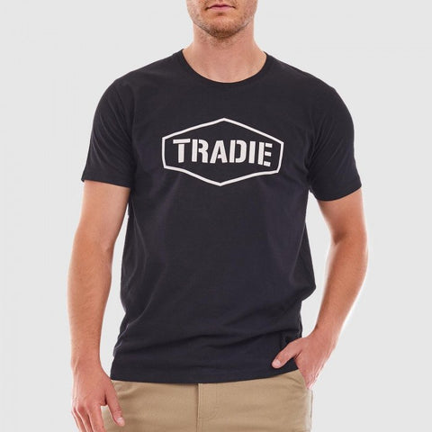Black Tradie Short Sleeve Mens Shirt
