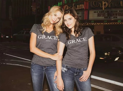 CHARCOAL Grace In LA Short Sleeve T-Shirt