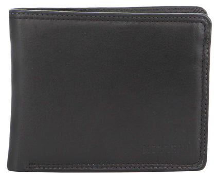 Milleni Leather Mens Small Photo RFID Protection Tab Wallet-VARIOUS COLOURS ON SALE