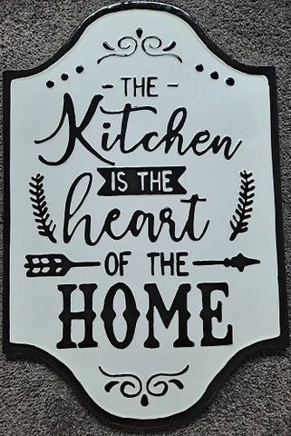 Enamel Wall Sign - The Kitchen Is The Heart Of The Home CLEARANCE SALE