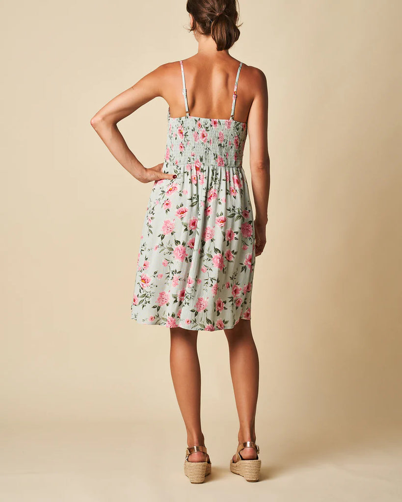 Cottage Floral Cherrylane Shoestring Maxi Dress CLEARANCE SALE