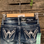 Girls Metallic Western Grace In La Bootcut Jeans SIZE 7 ON SALE