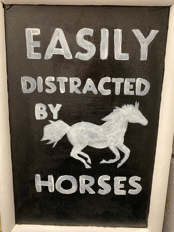 Easily Distracted Sign by Colby Designs