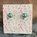 Mint 10mm Faux Pearl Stud Earrings