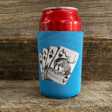 Bronc Cards Turquoise AWW Graphic Stubby Cooler NEW