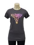 Rainbow Longhorn Ladies Charcoal AWW SS Graphic Shirt ON SALE