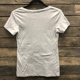 KCD Buckle Logo Grey Short Sleeve V Neck T-Shirt ON SALE AU12 & AU14 left