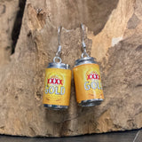 XXXX Gold Beer Can Sterling Silver Hook Earrings