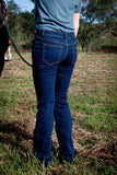 Ladies Outback Dark Wash Workwear Plain Jeans AU18 Left ON SALE