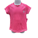 Toddler Girls Hot Pink Short Sleeve Rash Swim Shirts - sizes 2-6x left ON SALE