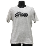Classic Motorbike Men's Light Grey Short Sleeve Shirt CLEARANCE SALE