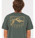 Men's Rusty Bootleg Green Short Sleeve Shirt CLEARANCE SALE
