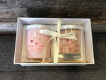 Peaches & Cream Candle & Bath Salts Gift Set CLEARANCE SALE