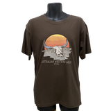 Sunset Bull Men's Brown AWW SS Graphic Shirt ON SALE