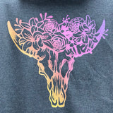 Rainbow Longhorn Ladies Charcoal AWW SS Graphic Shirt ON SALE