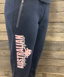 Pink/Navy Australian Western Wear Ladies Fleece Track Pants ON SALE AU20 & 22 LEFT