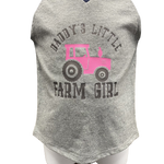 Navy Daddy's Little Farm Girl 3/4 Sleeve Shirt