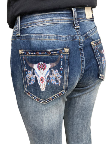 Indian Steerhead Grace In LA Mid-Rise Bootcut Jeans AU18 Left