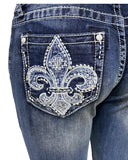 Fleur De Lis Hipster Bootcut Grace In LA Jeans AU8, AU10 & AU12 Left