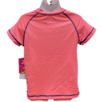 Toddler & Girls Coral Short Sleeve Rash Swim Shirts sizes 2-6x left ON SALE