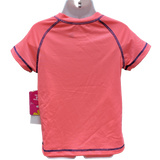 Toddler & Girls Coral Short Sleeve Rash Swim Shirts sizes 2-6x left ON SALE