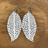 Wooden Feather Earrings - TWO COLOURS