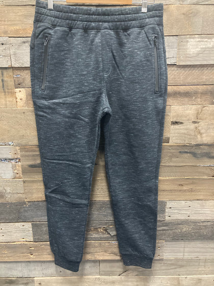 Mens Black Marl Heavy Fleece Track Pants ON SALE 4XL Left