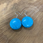 Turquoise Stone Hook Earrings