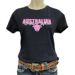 Navy/Pink Ladies AWW Logo Short Sleeve Shirt ON SALE