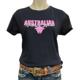Navy/Pink Ladies AWW Logo Short Sleeve Shirt ON SALE