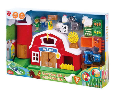 Large Electronic Busy Farm Life with Grain Silo Playset