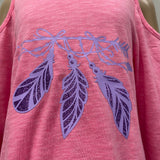 Girls Hot Pink/Purple Feather & Arrow Long Sleeve Shirt ON SALE