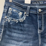 Metallic Patch Plus Size Fit Grace In La Denim Shorts RESTOCKED