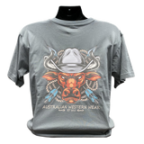 Mens Grey Fierce Bull Australian Western Wear Shirt