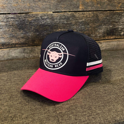 Navy/Pink/White AWW Trucker Mesh Cap