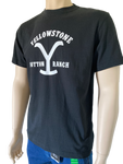 Mens Black Yellowstone Dutton Ranch Short Sleeve Shirt- RESTOCKED