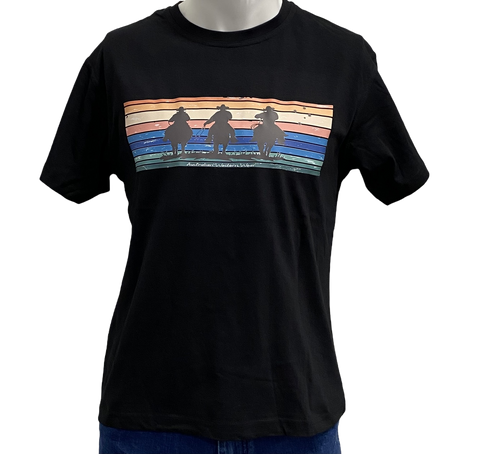 Ride Em Cowboy Teen Boy's Black AWW SS Graphic Shirt ON SALE