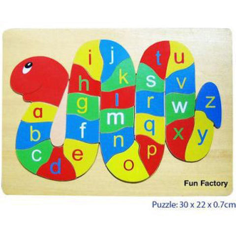 Fun Factory Wooden Alphabet Snake Puzzle ONE LEFT